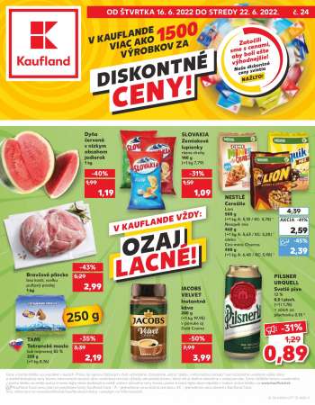 Leták Kaufland - 16.6.2022 - 22.6.2022.