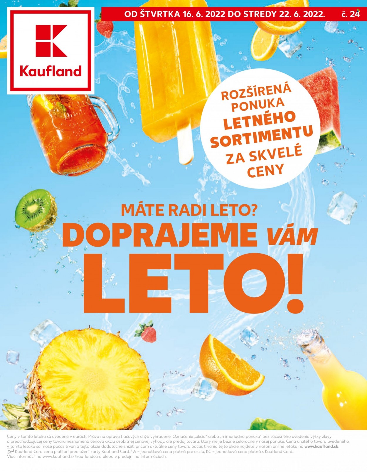 Leták Kaufland - 16.6.2022 - 22.6.2022. Strana 1