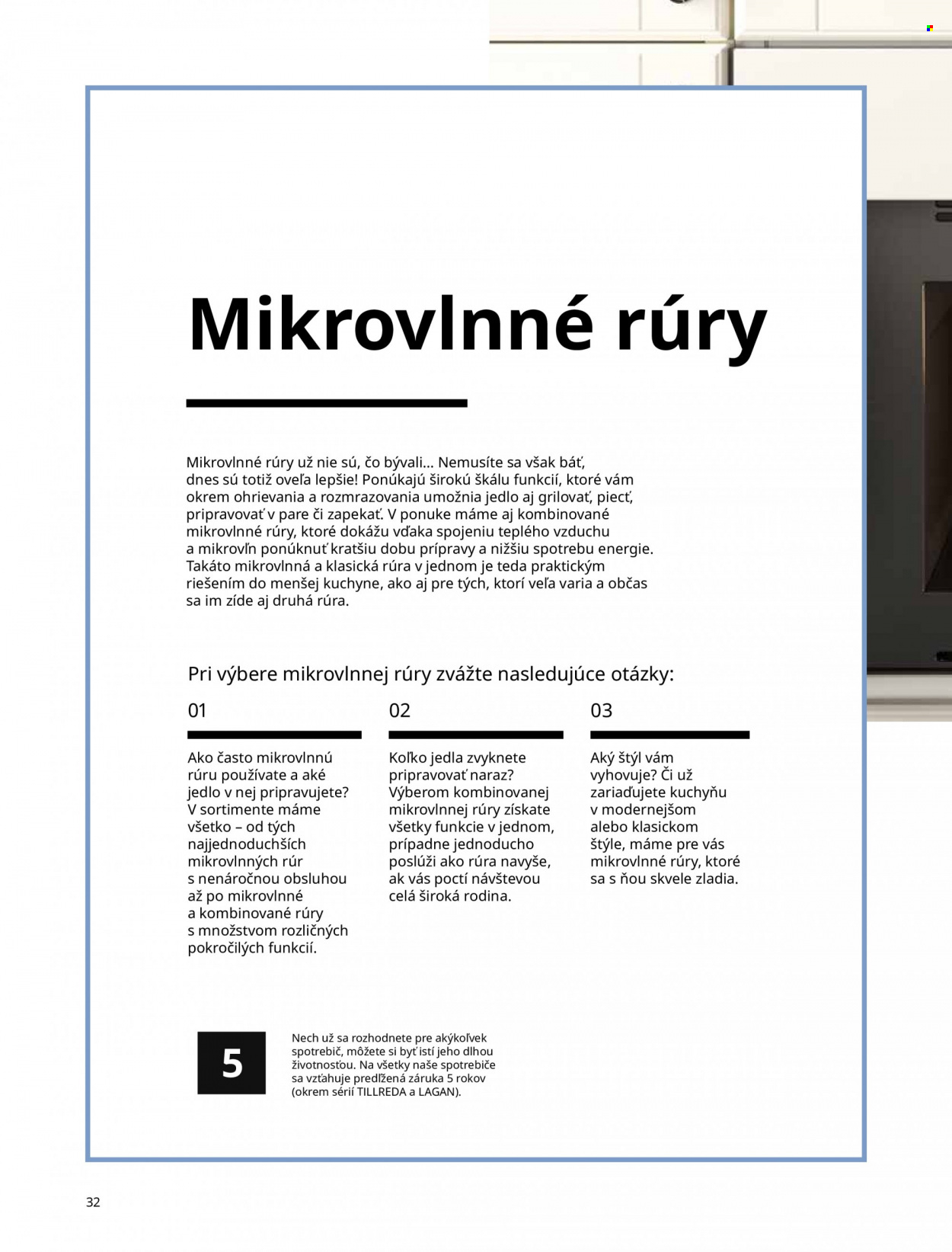 Leták IKEA - Produkty v akcii - mikrovlnná rúra. Strana 32.