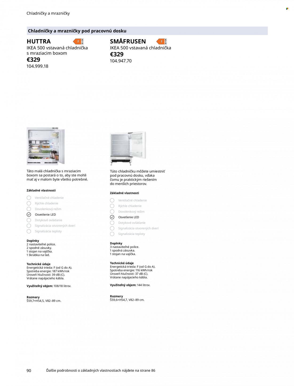 thumbnail - Leták IKEA - Produkty v akcii - stojan, chladnička, zásuvka. Strana 90.