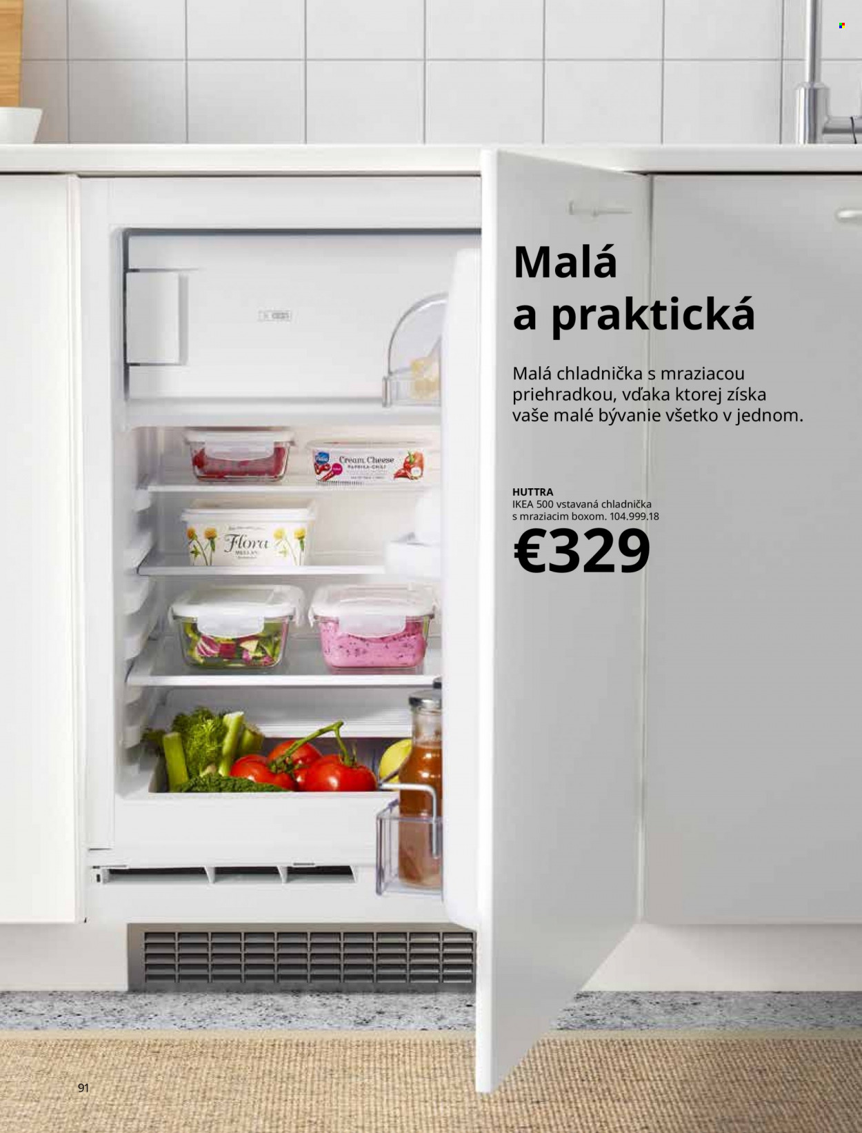 Leták IKEA - Produkty v akcii - chladnička. Strana 91.