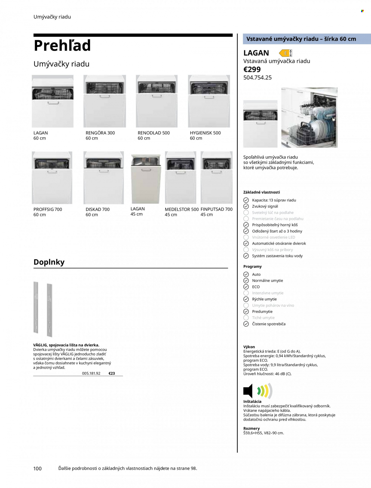 thumbnail - Leták IKEA - Produkty v akcii - pohár, vstavaná umývačka riadu, umývačka riadu. Strana 100.