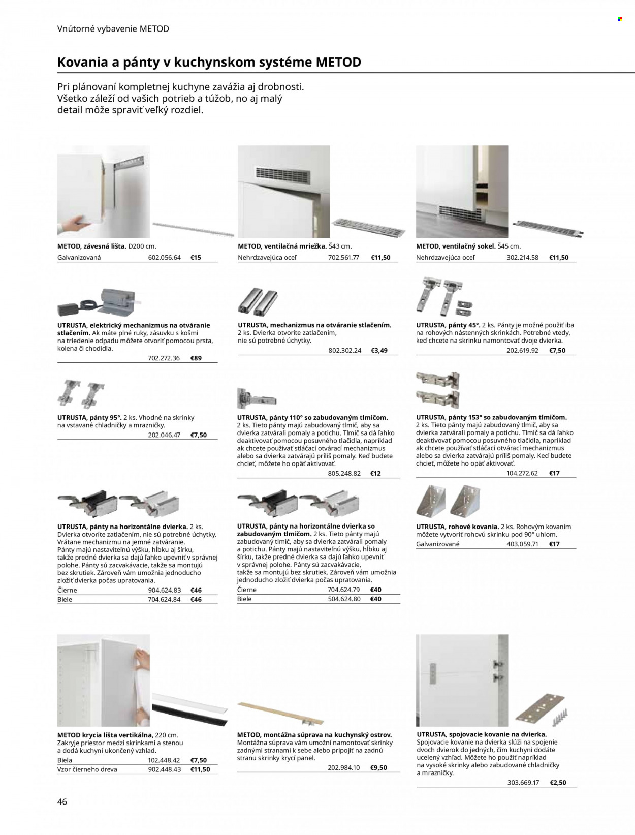 thumbnail - Leták IKEA - Produkty v akcii - tlmič, Metod, vypínač. Strana 46.