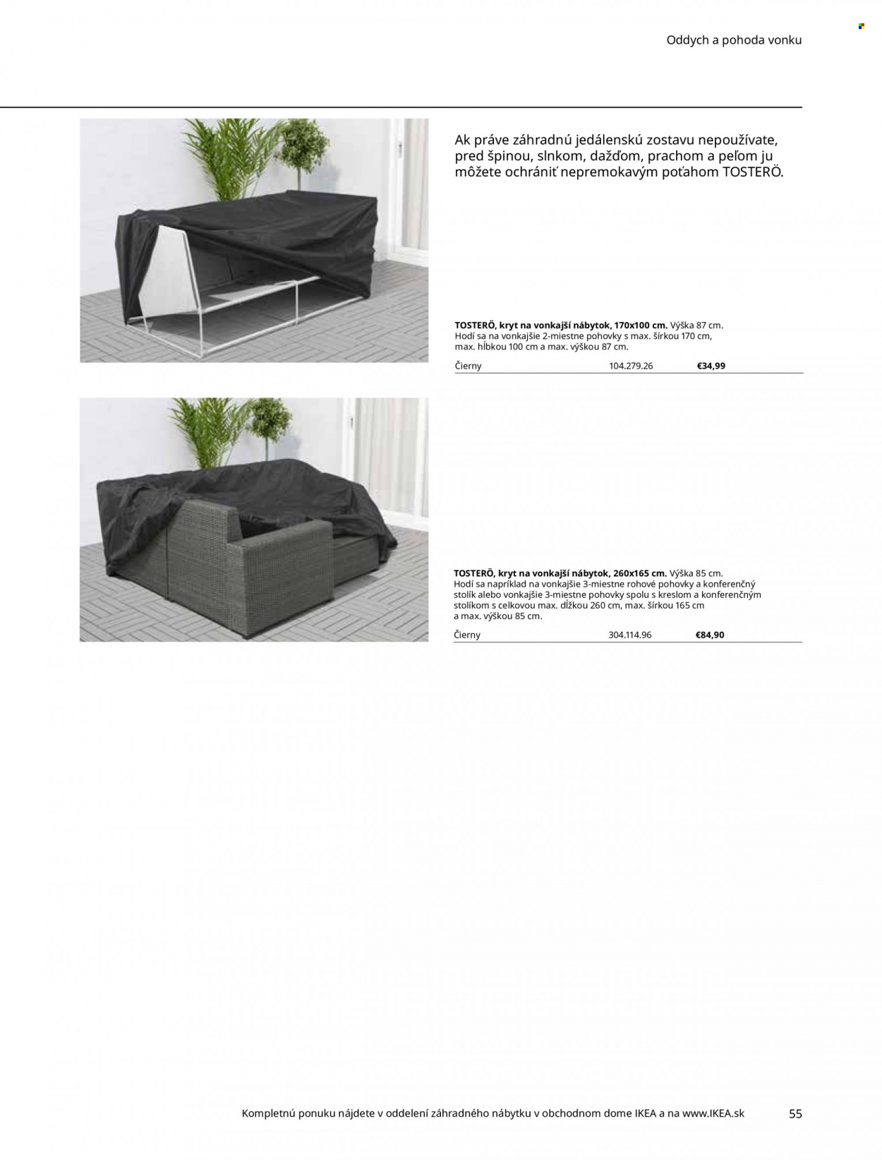 thumbnail - Leták IKEA - Produkty v akcii - pohovka, konferenčný stolík, stolík. Strana 55.