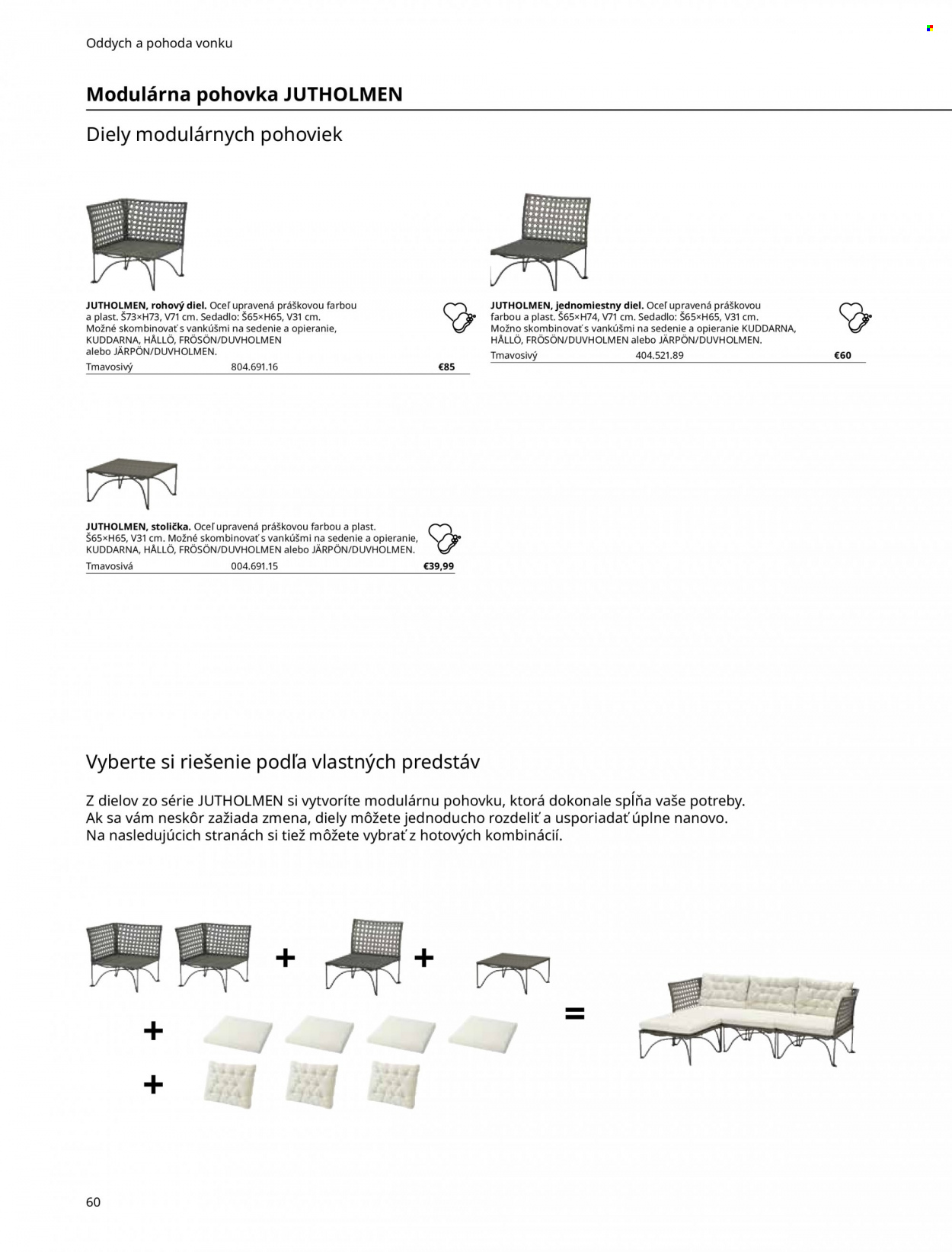 thumbnail - Leták IKEA - Produkty v akcii - stolička, pohovka. Strana 60.