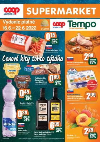Leták COOP Jednota - 16.6.2022 - 22.6.2022.