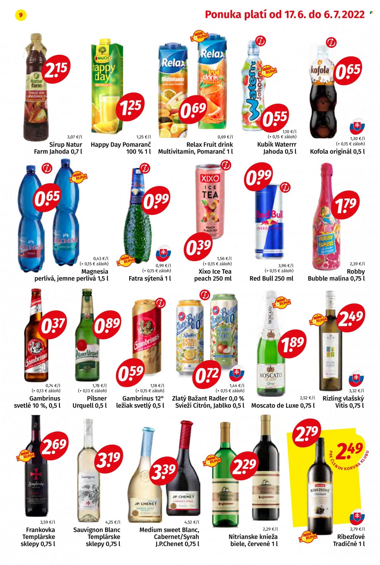 Leták Potraviny KORUNA - 17.6.2022 - 6.7.2022. Strana 9
