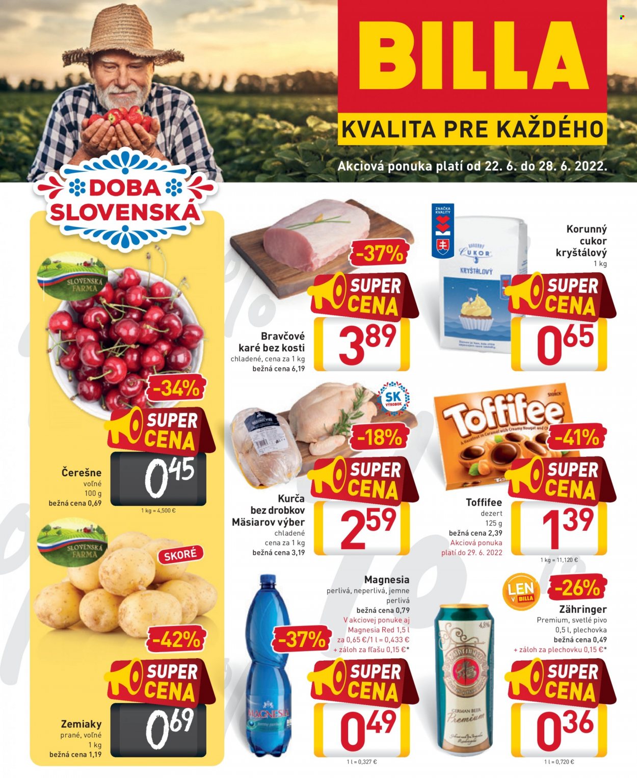 Leták Billa - 22.6.2022 - 28.6.2022. Strana 1