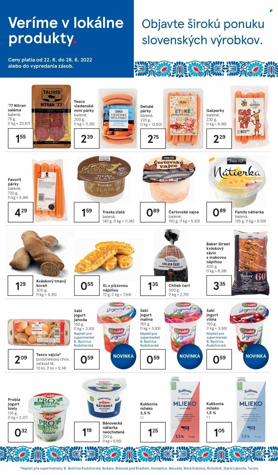Leták TESCO supermarket - 22.6.2022 - 28.6.2022. Strana 4