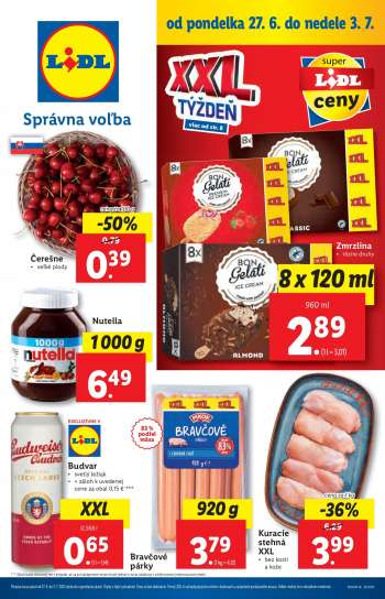 Leták Lidl - 27.6.2022 - 3.7.2022.