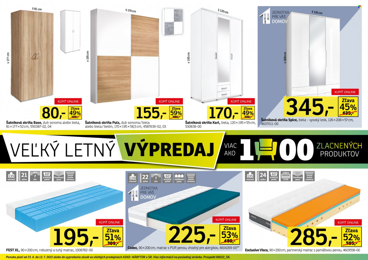 Leták Asko Nábytok - 23.6.2022 - 13.7.2022. Strana 21