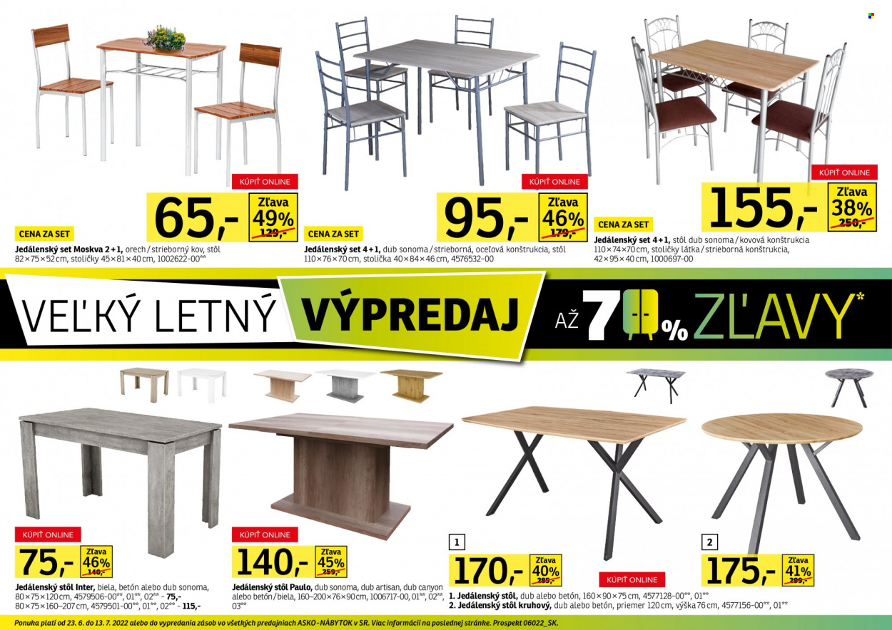 Leták Asko Nábytok - 23.6.2022 - 13.7.2022. Strana 24