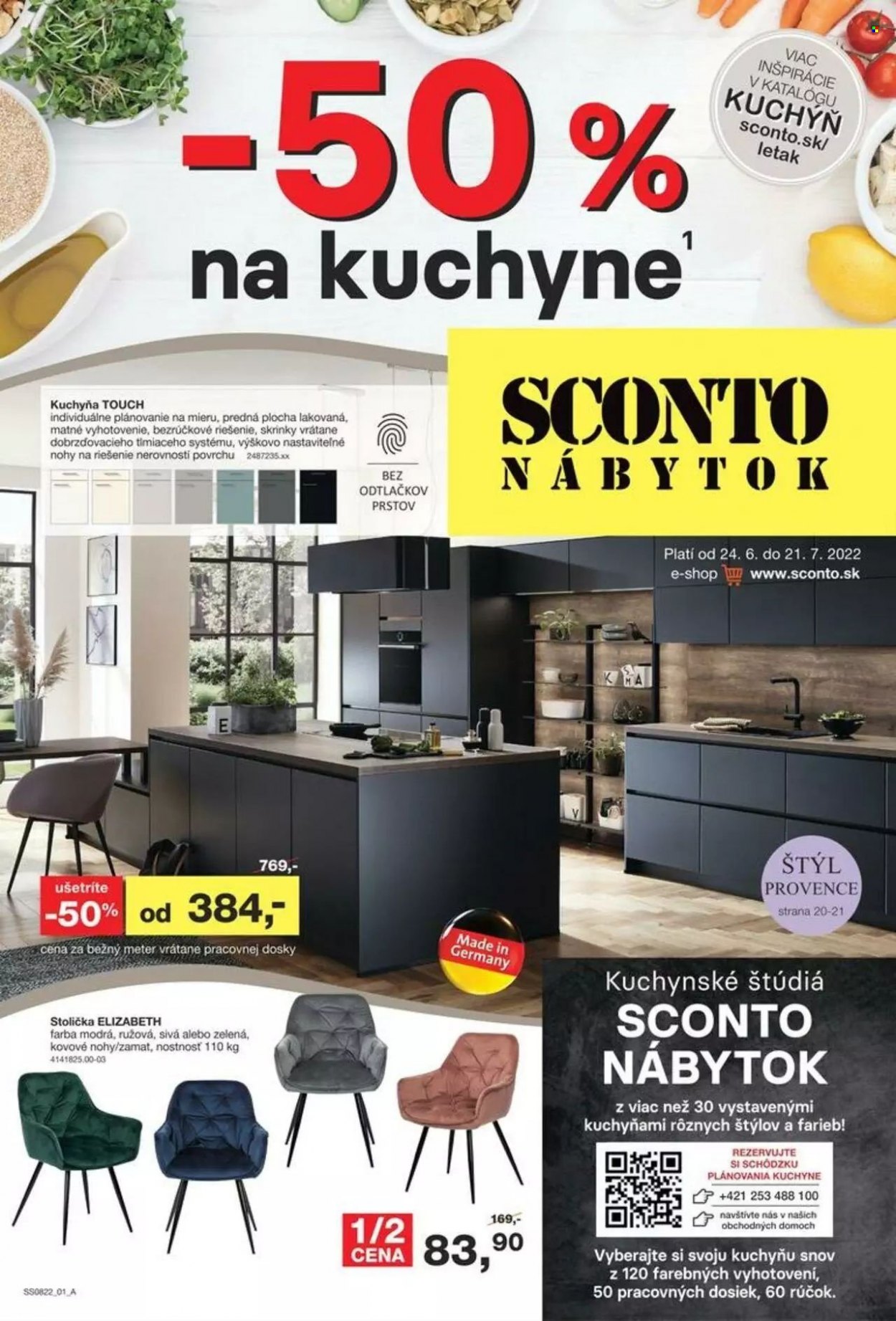 Leták Sconto nábytok - 24.6.2022 - 21.7.2022. Strana 1