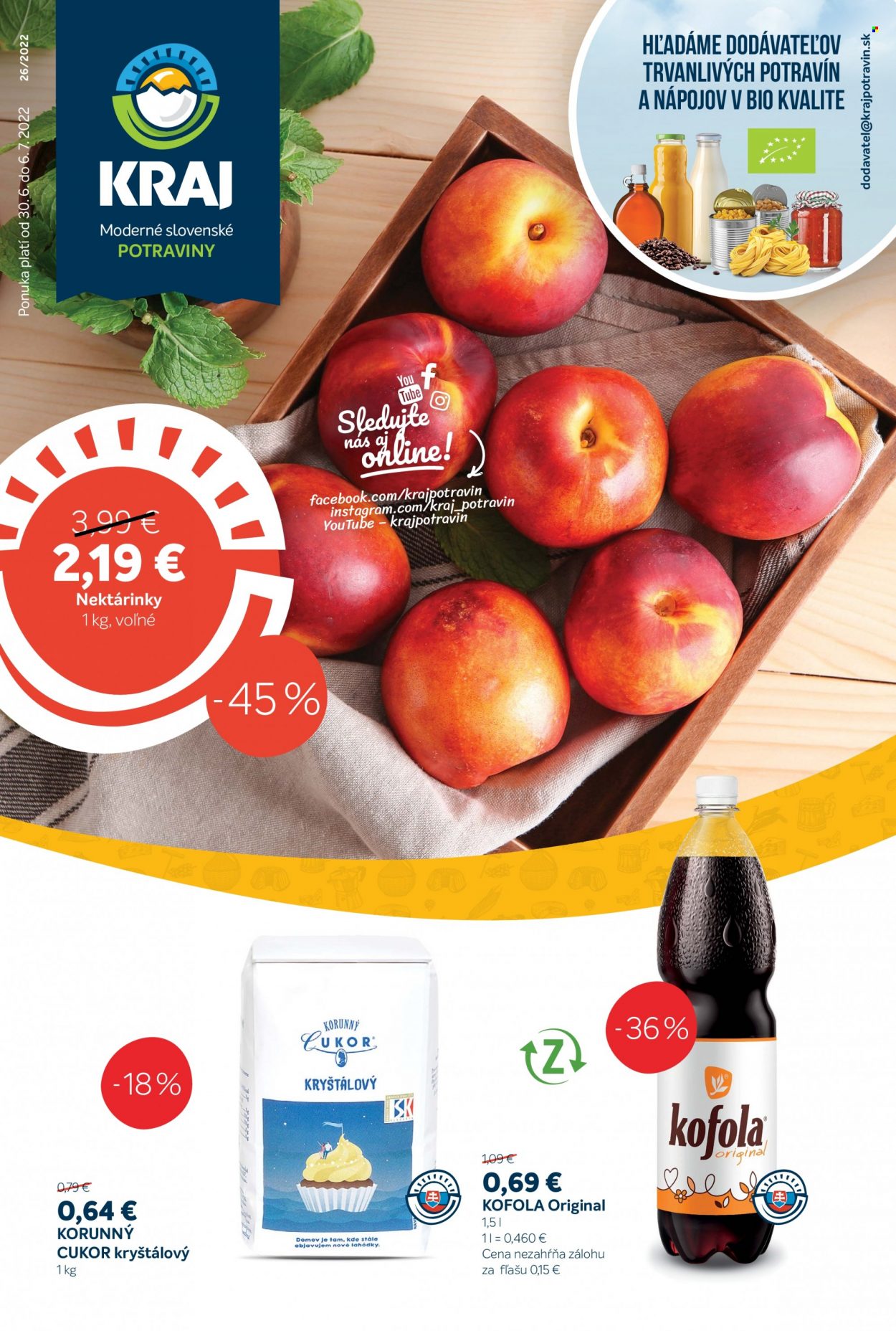 Leták Kraj - 30.6.2022 - 6.7.2022. Strana 1