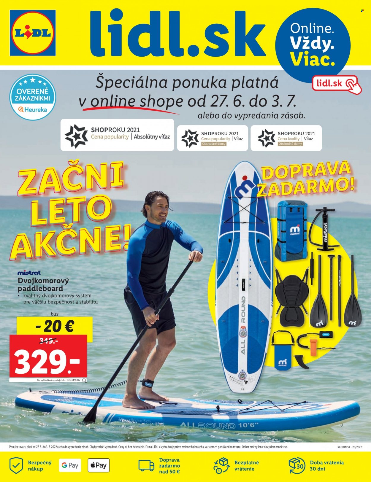 Leták Lidl - 27.6.2022 - 3.7.2022. Strana 1