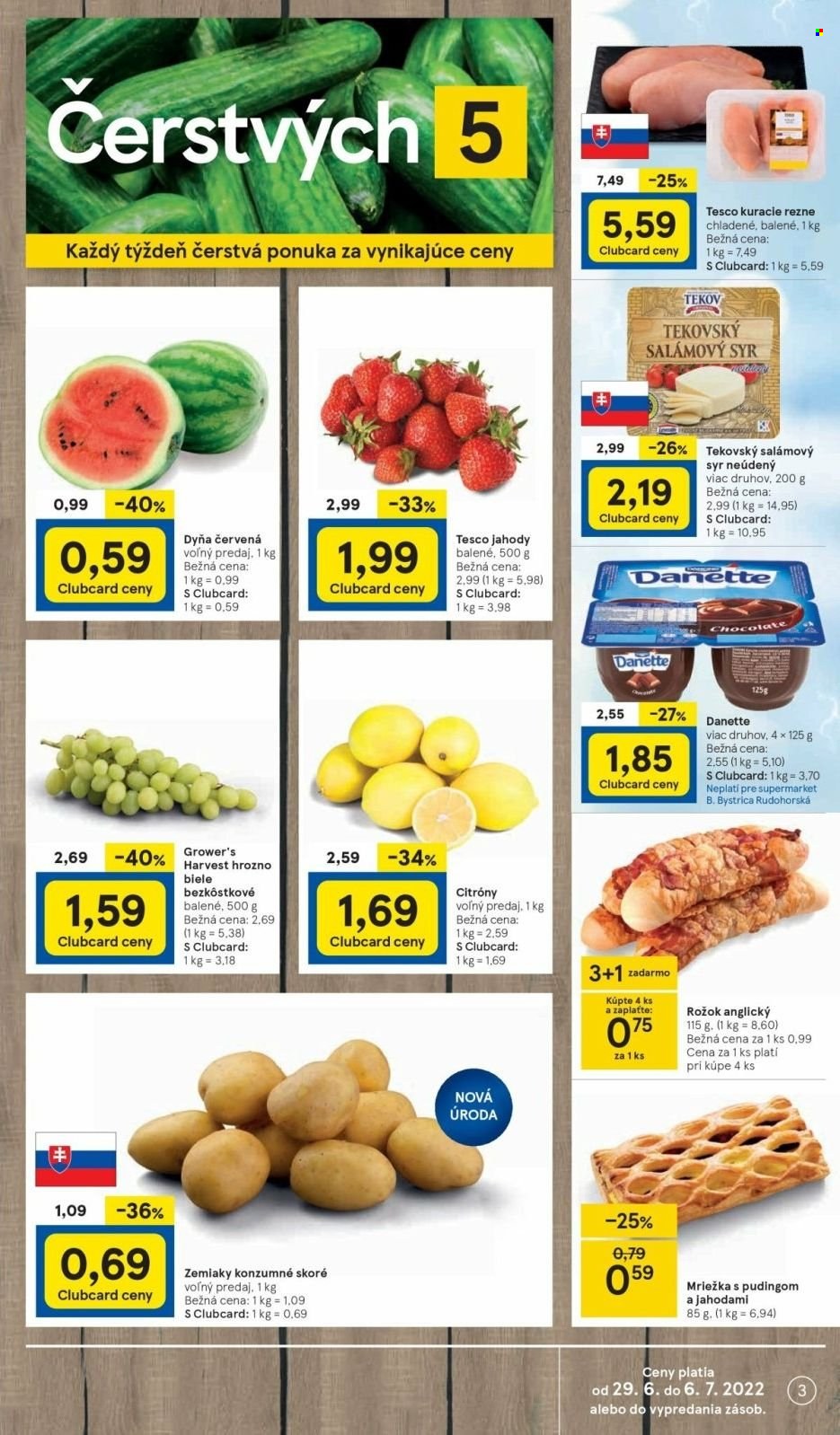 Leták TESCO supermarket - 29.6.2022 - 6.7.2022. Strana 3