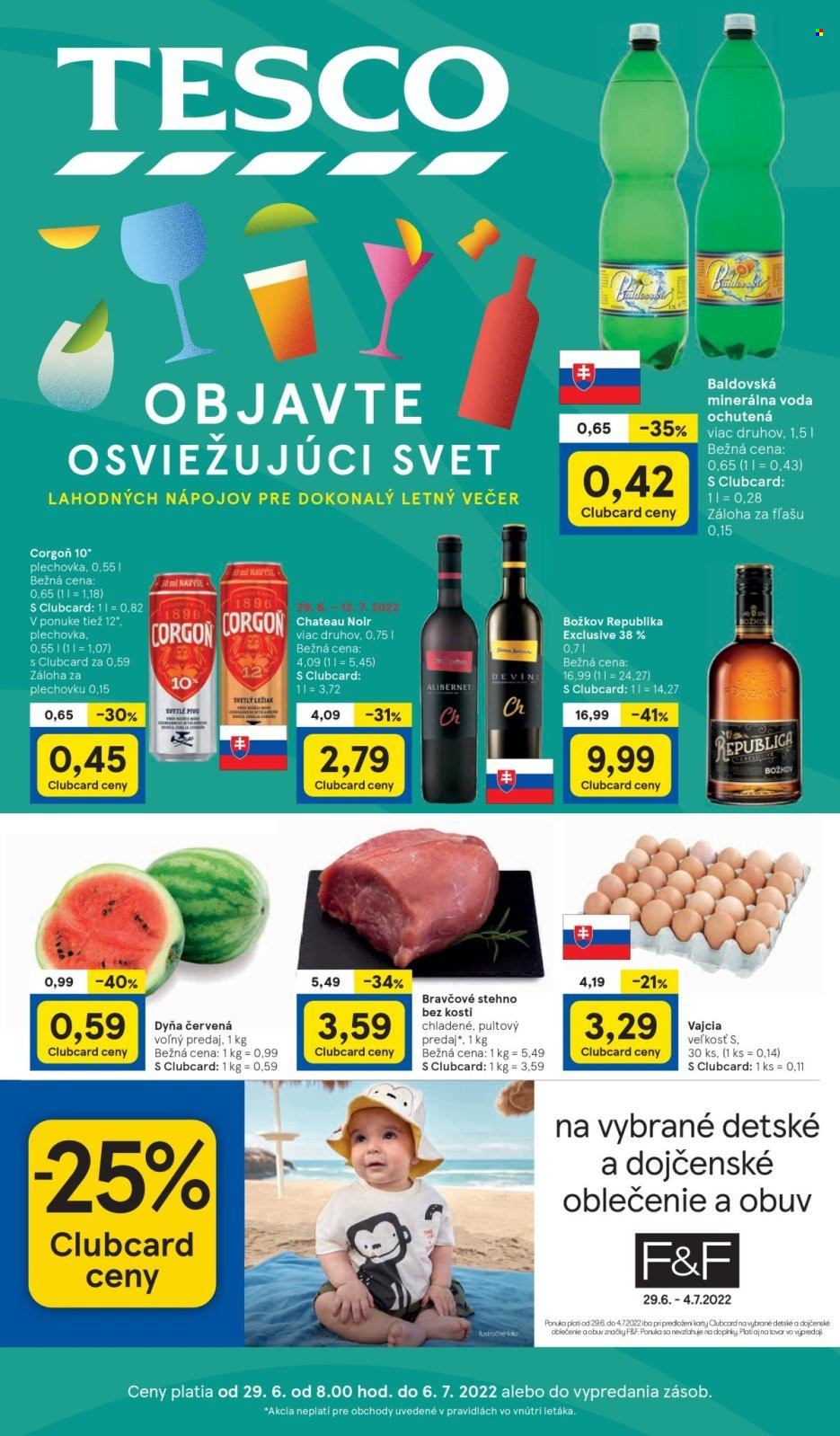 Leták TESCO - 29.6.2022 - 6.7.2022. Strana 1