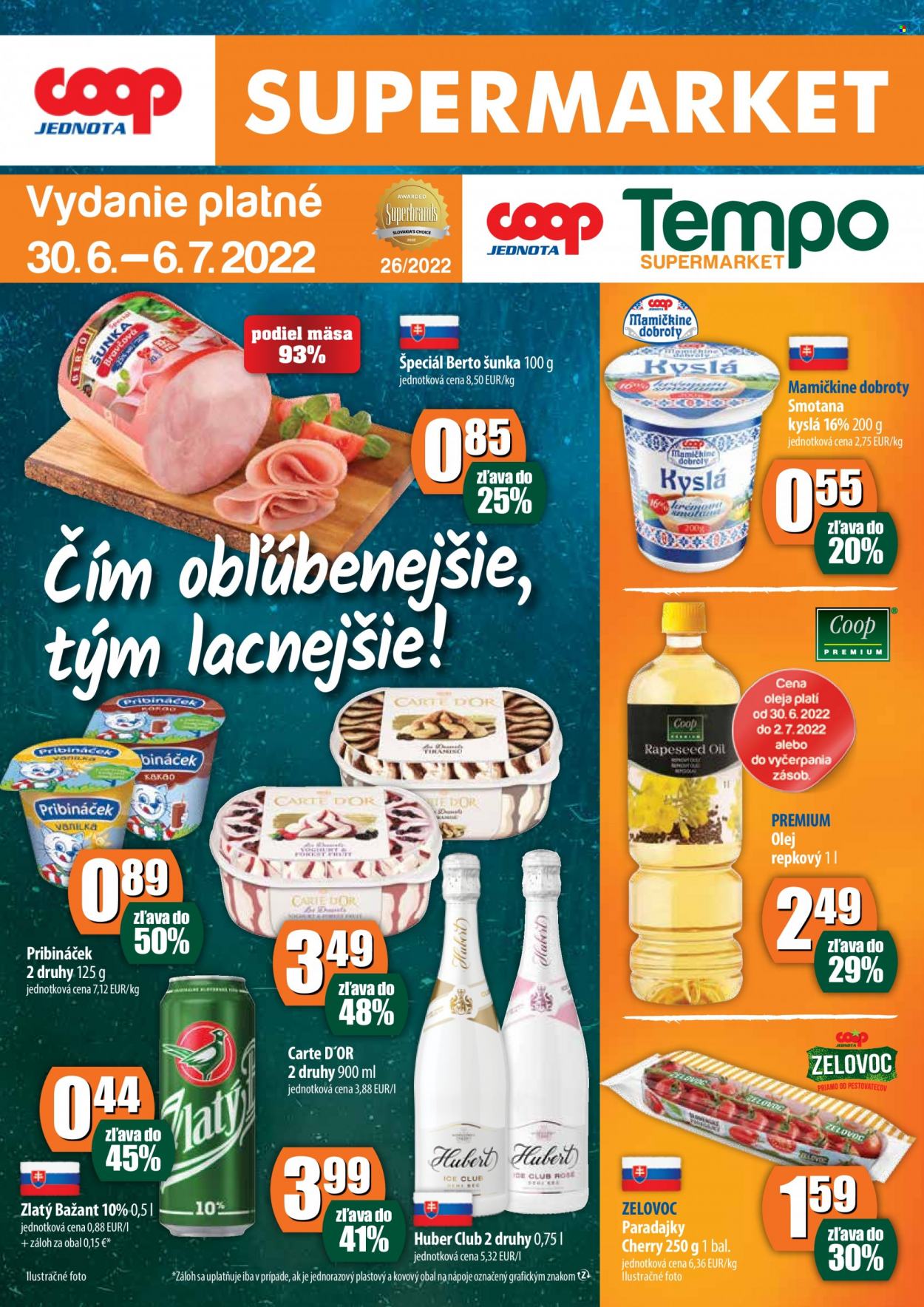 Leták COOP Jednota - 30.6.2022 - 6.7.2022. Strana 1
