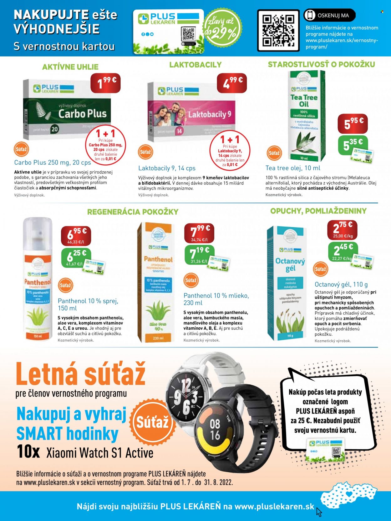 Leták Plus lekáreň - 1.7.2022 - 31.8.2022. Strana 12
