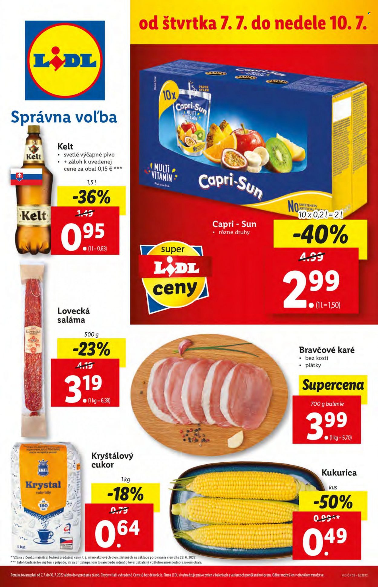 Leták Lidl - 7.7.2022 - 10.7.2022. Strana 1