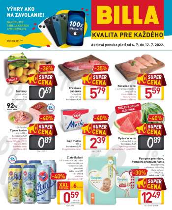 Leták Billa - 6.7.2022 - 12.7.2022.