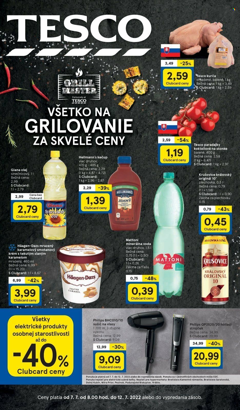 Leták TESCO - 7.7.2022 - 12.7.2022. Strana 1