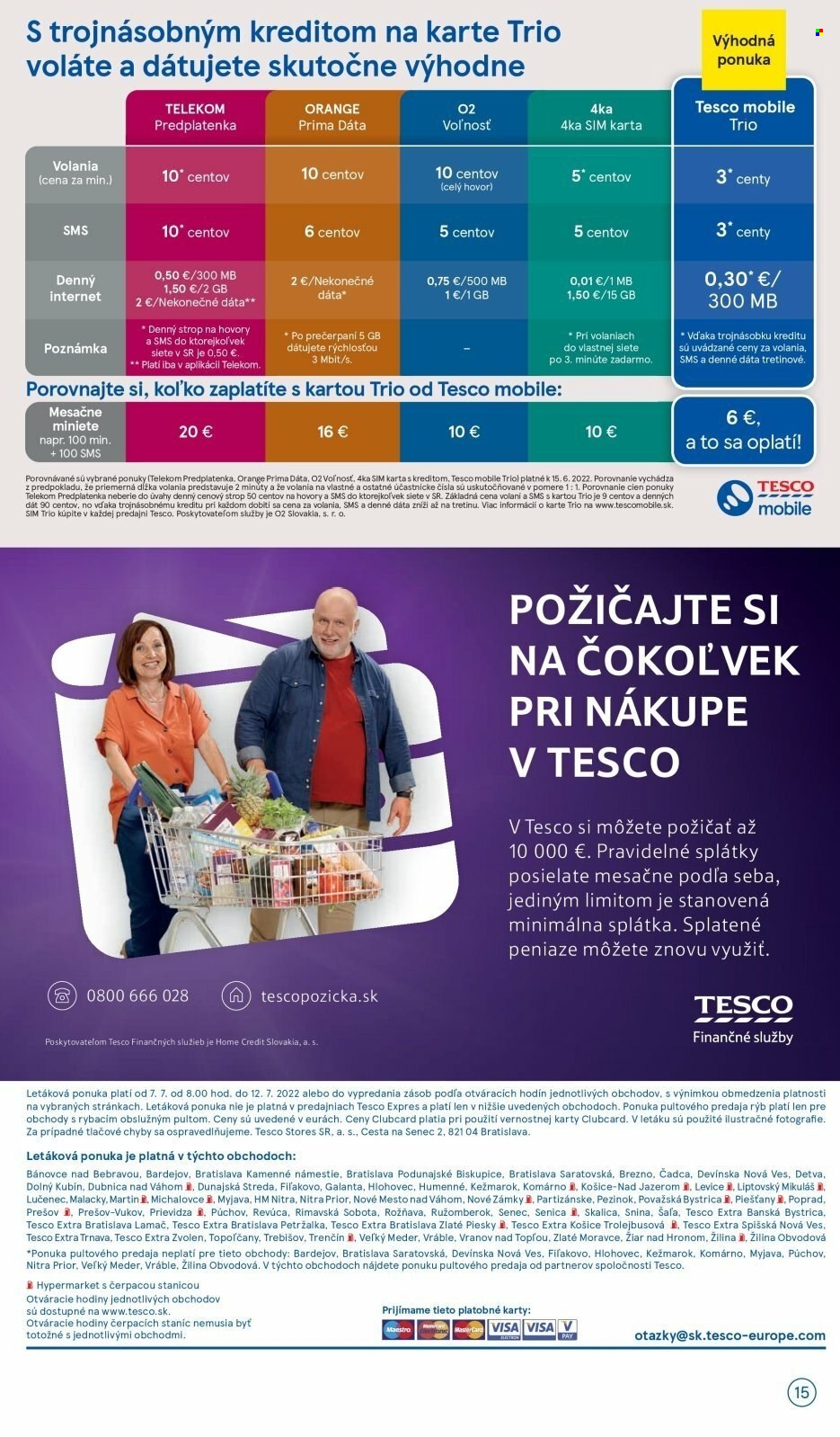 Leták TESCO - 7.7.2022 - 12.7.2022. Strana 15