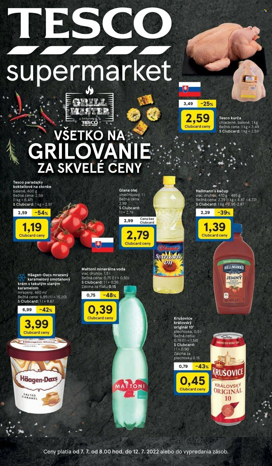 Leták TESCO supermarket - 7.7.2022 - 12.7.2022. Strana 1