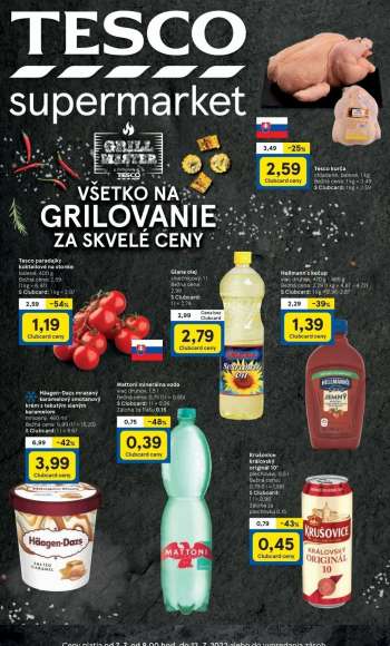 Leták TESCO supermarket - 7.7.2022 - 12.7.2022.