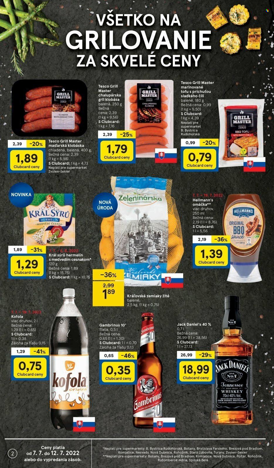 Leták TESCO supermarket - 7.7.2022 - 12.7.2022. Strana 2