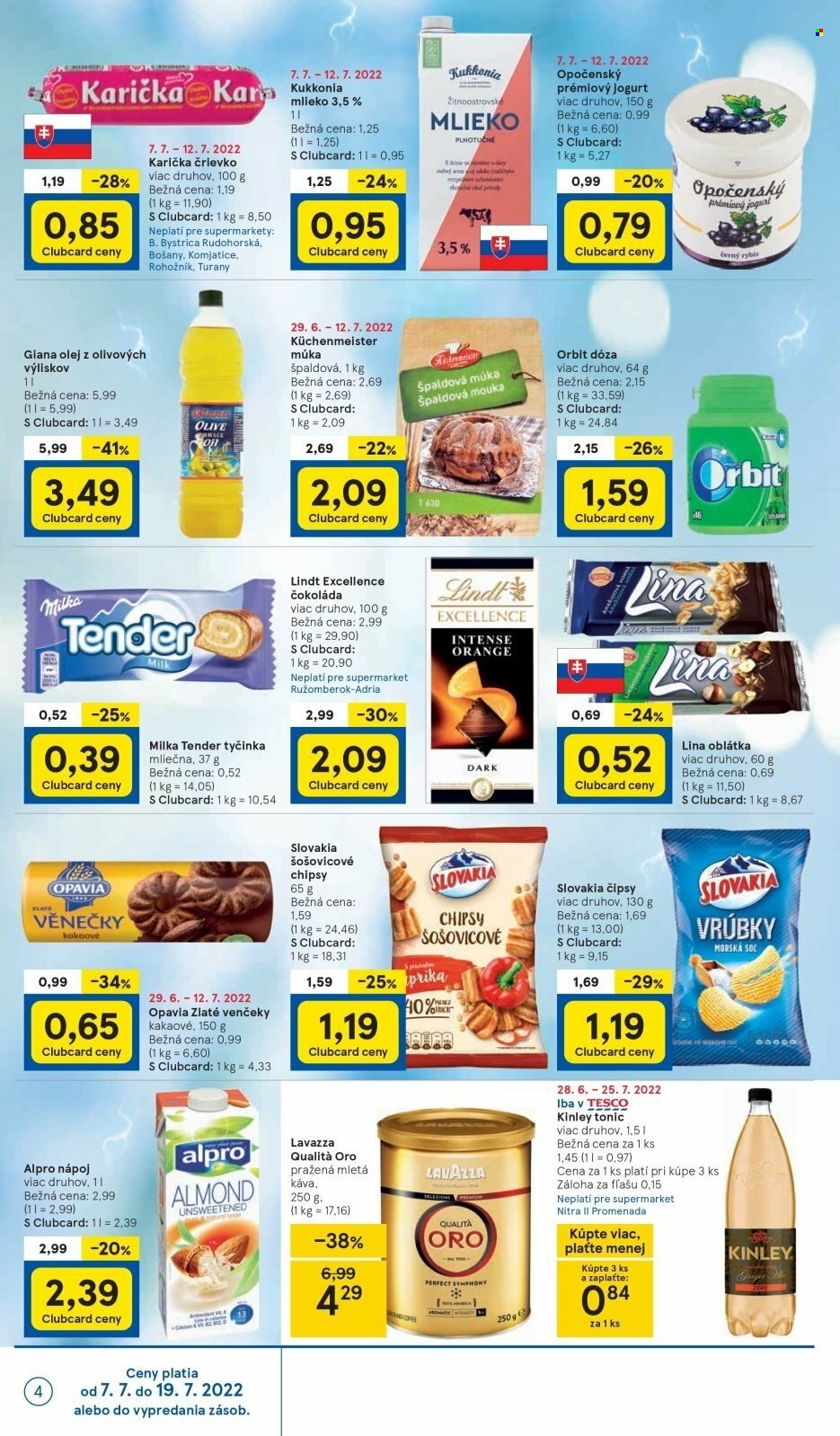 Leták TESCO supermarket - 7.7.2022 - 12.7.2022. Strana 4