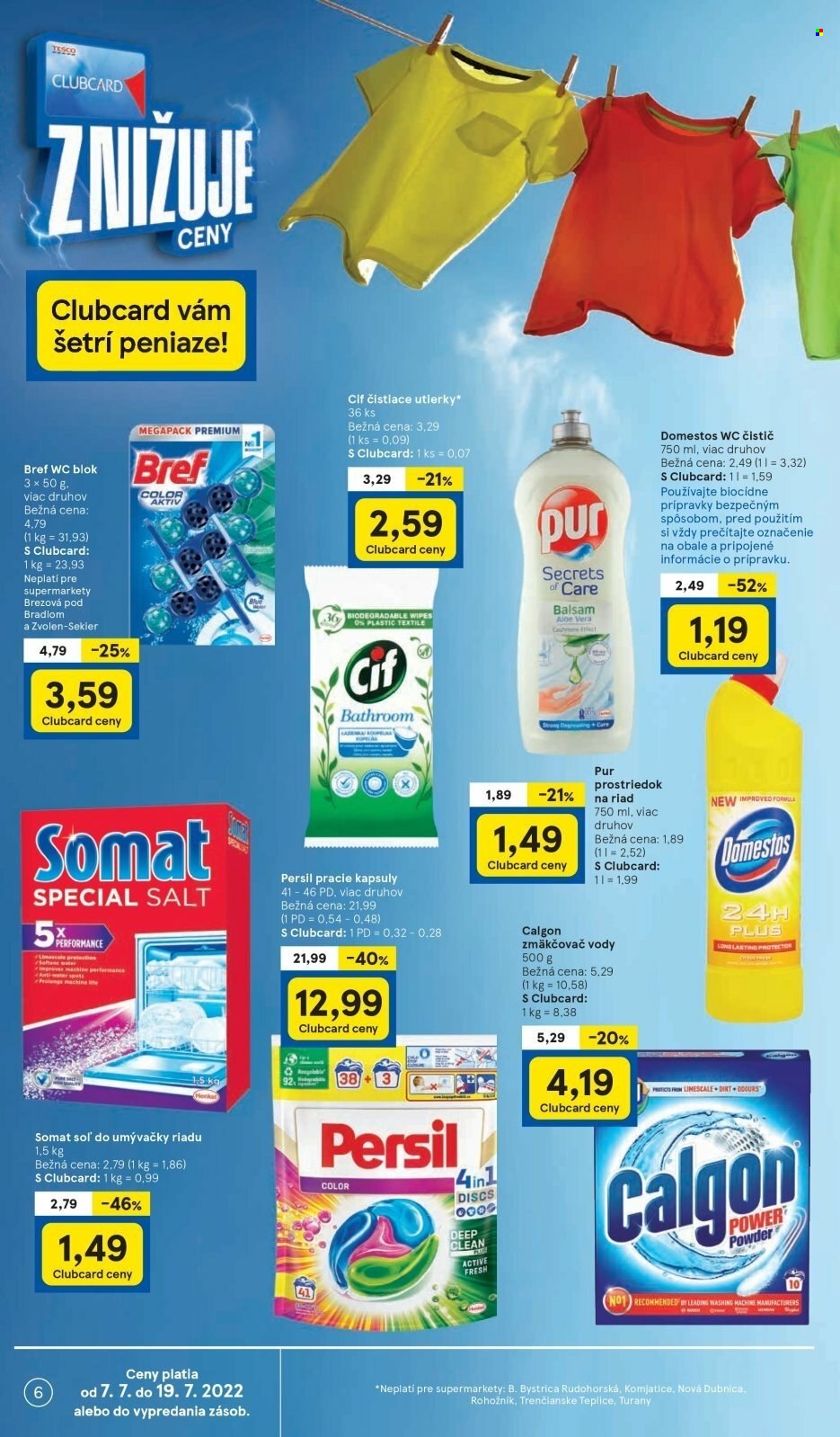 Leták TESCO supermarket - 7.7.2022 - 12.7.2022. Strana 6