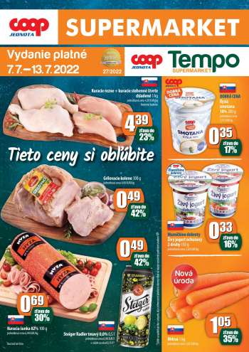 Leták COOP Jednota - 6.7.2022 - 13.7.2022.