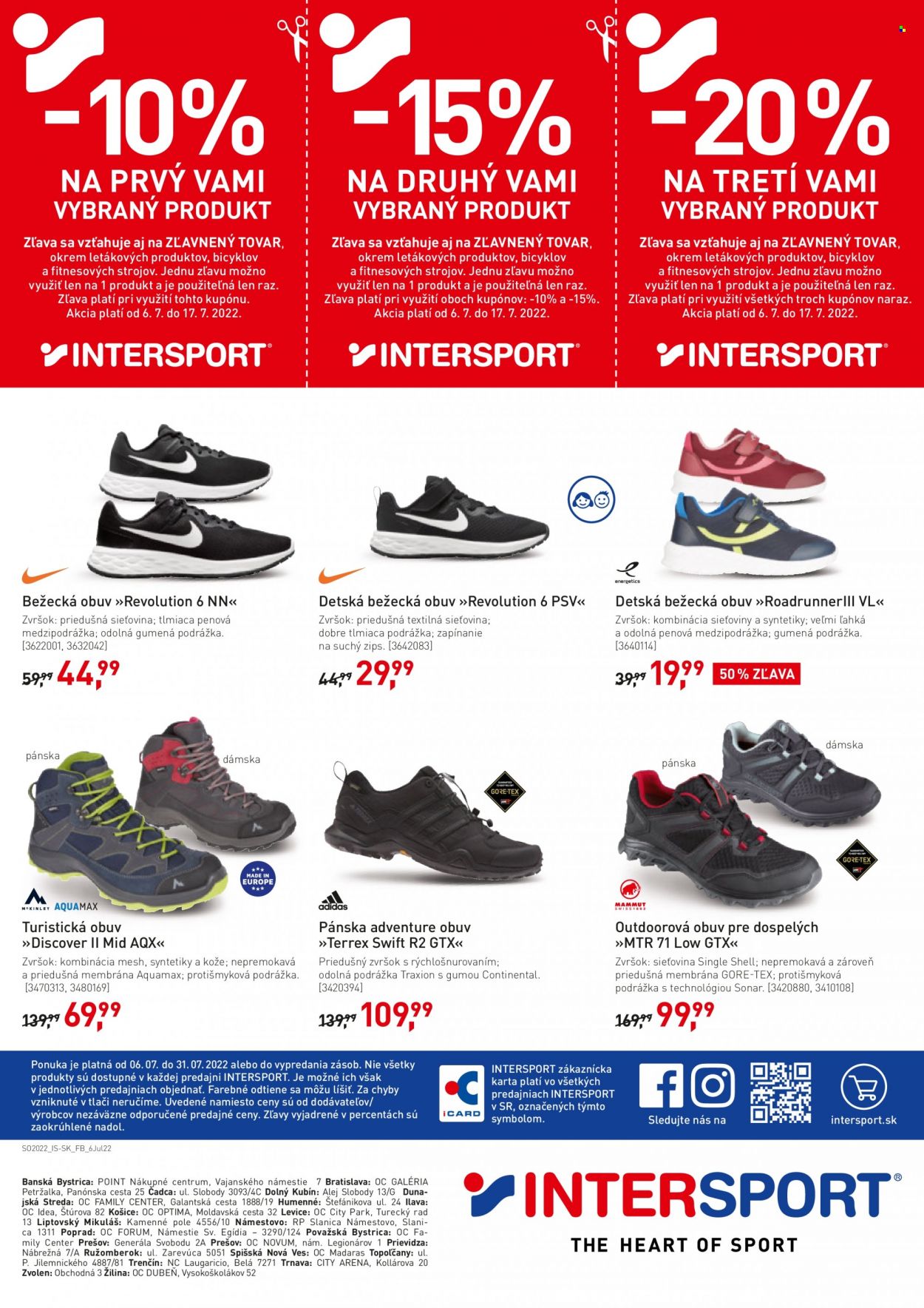 Leták Intersport - 6.7.2022 - 31.7.2022. Strana 4