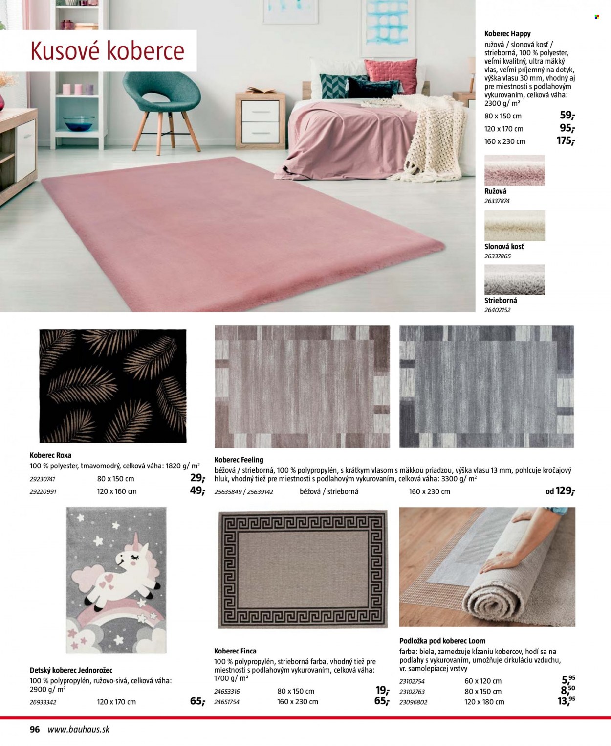 thumbnail - Leták Bauhaus - 7.7.2022 - 31.12.2022 - Produkty v akcii - podložka, koberec, detský koberec. Strana 96.