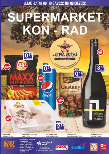 Leták KON-RAD - 10.7.2022 - 9.8.2022.