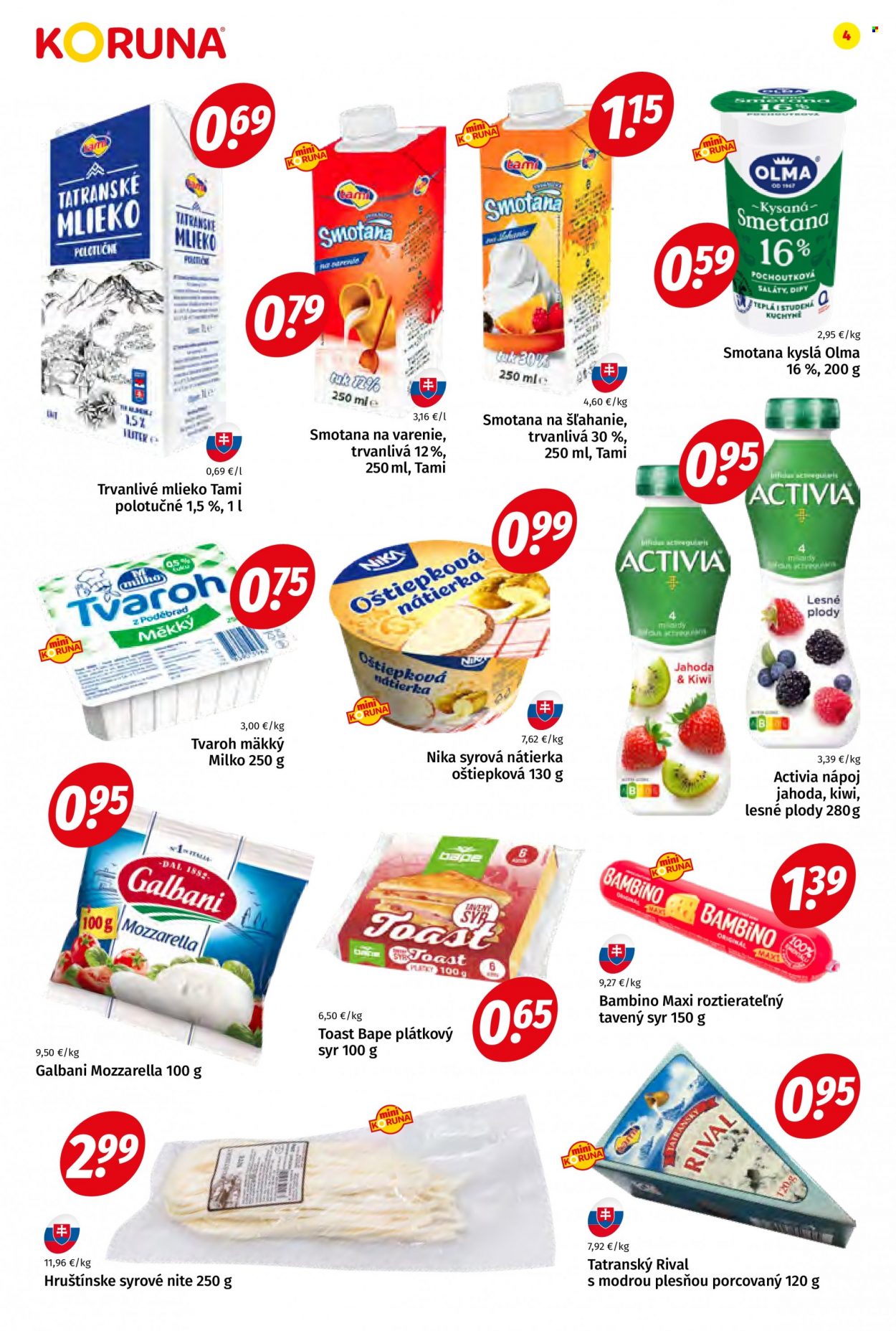 Leták Potraviny KORUNA - 8.7.2022 - 27.7.2022. Strana 4