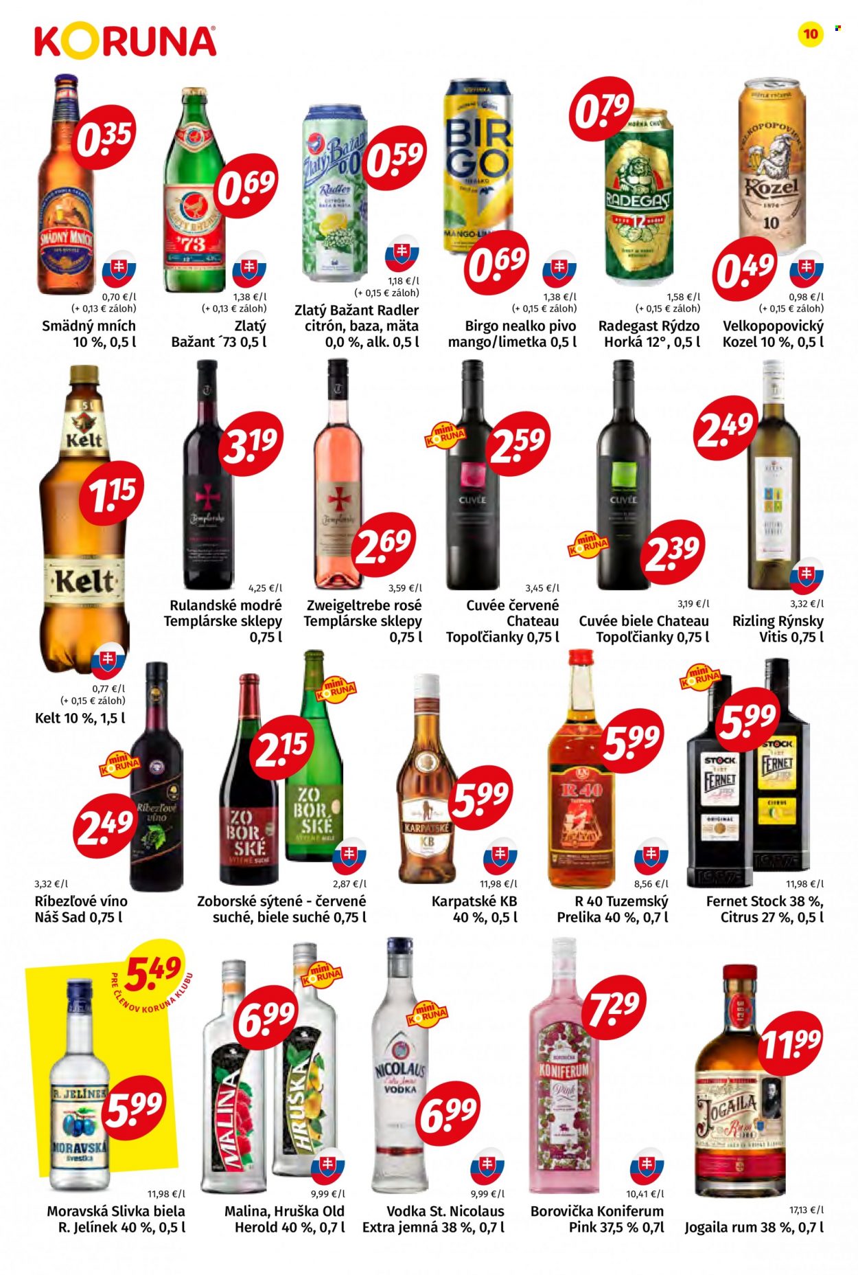 Leták Potraviny KORUNA - 8.7.2022 - 27.7.2022. Strana 10