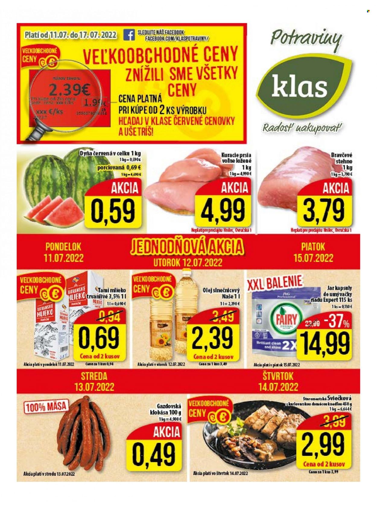 Leták Klas - 11.7.2022 - 17.7.2022. Strana 1