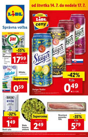 Leták Lidl - 14.7.2022 - 17.7.2022.