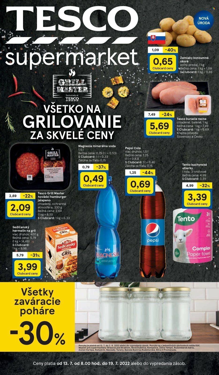 Leták TESCO supermarket - 13.7.2022 - 19.7.2022. Strana 1