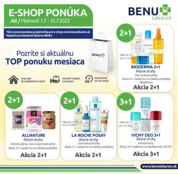 Leták BENU Lekáreň - 1.7.2022 - 31.7.2022.