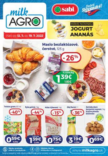 Leták Milk AGRO - 13.7.2022 - 19.7.2022.