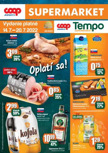 Leták COOP Jednota - 14.7.2022 - 20.7.2022.