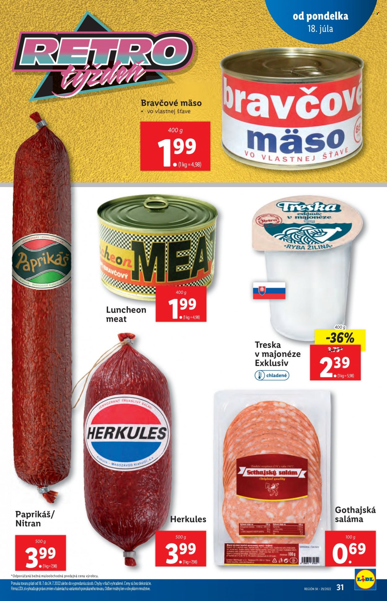 Leták Lidl - 18.7.2022 - 24.7.2022. Strana 31