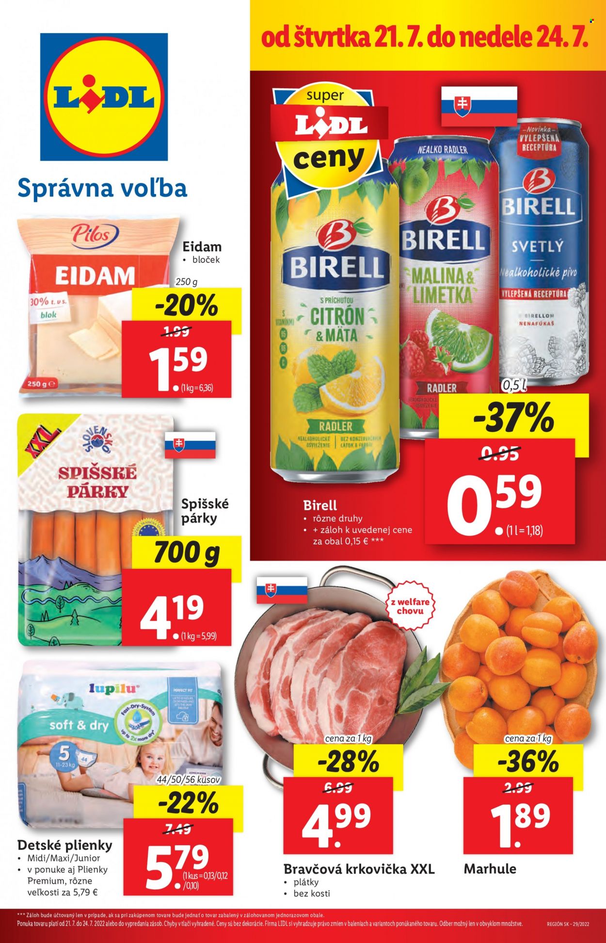 Leták Lidl - 21.7.2022 - 24.7.2022. Strana 1