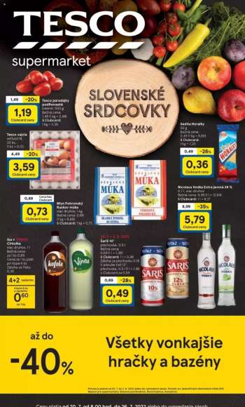Leták TESCO supermarket - 20.7.2022 - 26.7.2022.