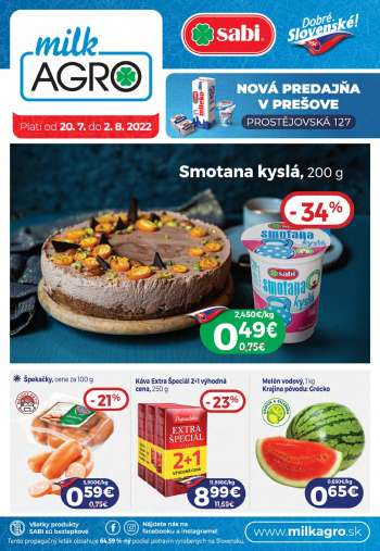 Leták Milk AGRO - 20.7.2022 - 2.8.2022.
