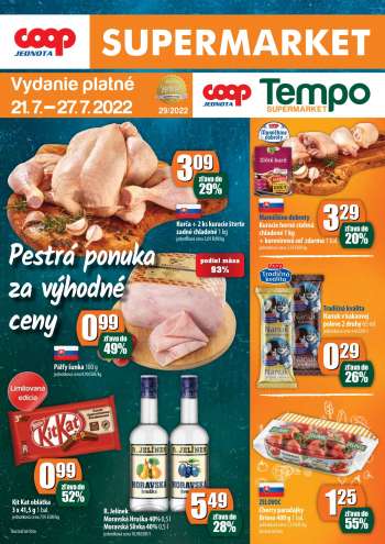 Leták COOP Jednota - 21.7.2022 - 27.7.2022.