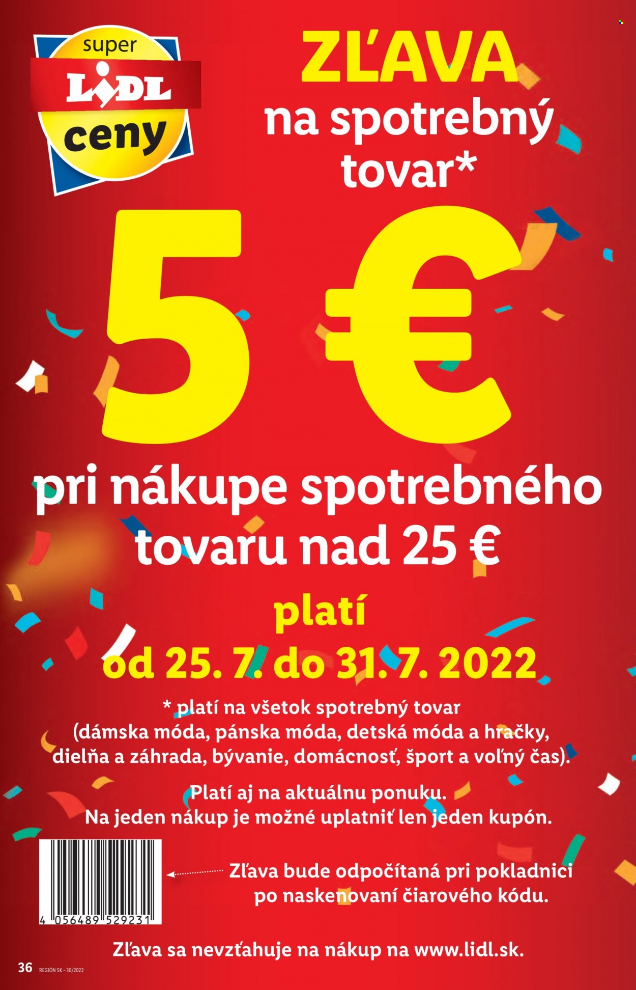 Leták Lidl - 28.7.2022 - 31.7.2022. Strana 36